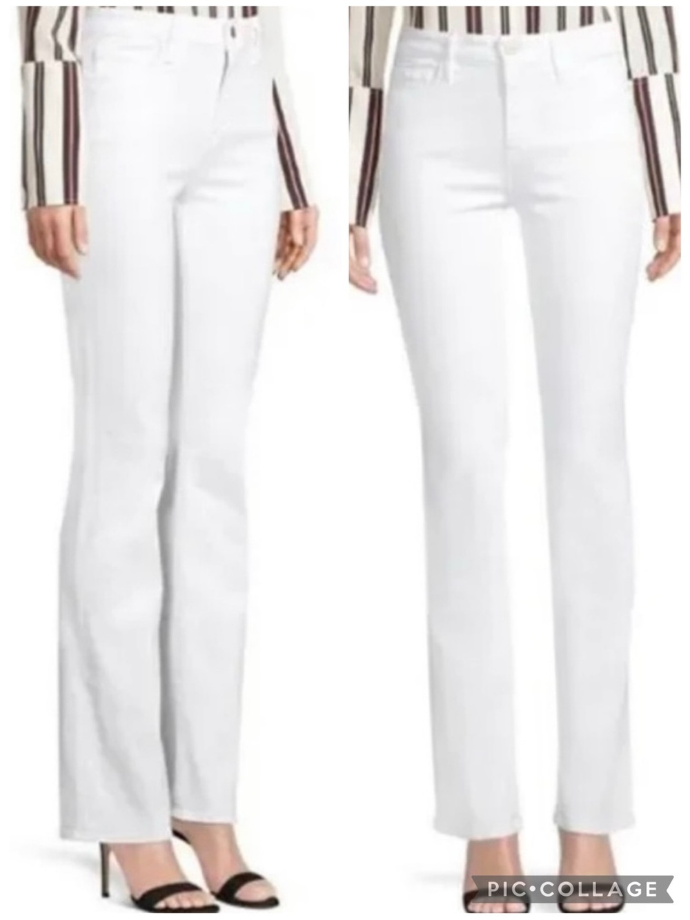 Frame Le Mini Bootcut Jeans Full Length 26 Midrise Flared Trendy Chic Glam